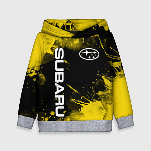Детская толстовка СУБАРУ - SUBARU Желтые пятна / 3D-Меланж – фото 1