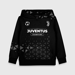 Толстовка-худи детская Juventus Форма Champions, цвет: 3D-черный