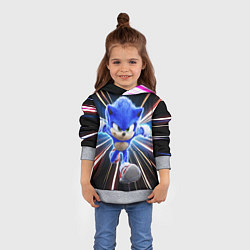 Толстовка-худи детская Speed Sonic, цвет: 3D-меланж — фото 2