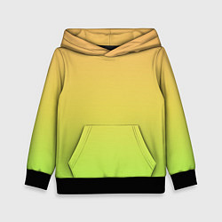 Толстовка-худи детская GRADIEND YELLOW-GREEN, цвет: 3D-черный