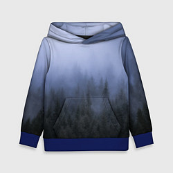 Толстовка-худи детская Лес в ночи, цвет: 3D-синий