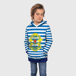 Толстовка-худи детская ПОЛК ВДВ ТЕЛЬНЯШКА, цвет: 3D-синий — фото 2
