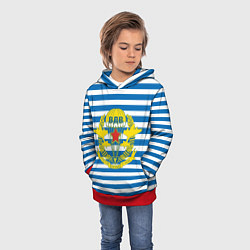 Толстовка-худи детская ПОЛК ВДВ ТЕЛЬНЯШКА, цвет: 3D-красный — фото 2