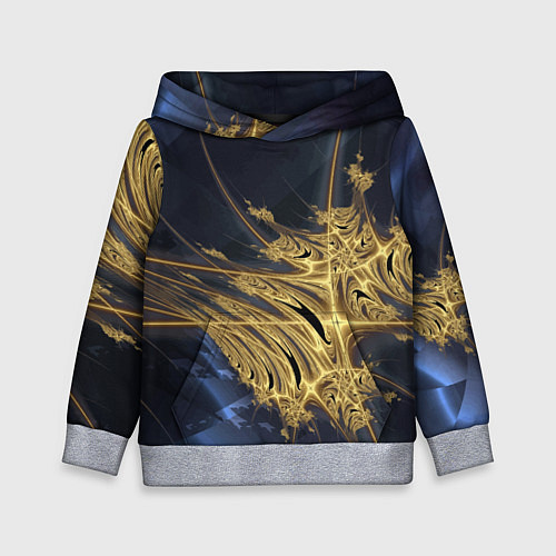 Детская толстовка Фрактальная футуристическая композиция Абстракция / 3D-Меланж – фото 1