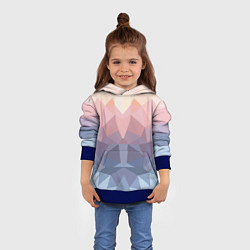 Толстовка-худи детская Полигональная свежесть 2022, цвет: 3D-синий — фото 2