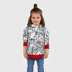 Толстовка-худи детская Руки прочь от кинокружка паттерн, цвет: 3D-красный — фото 2