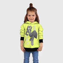 Толстовка-худи детская Sayaka Kanamori Руки прочь от кинокружка, цвет: 3D-черный — фото 2