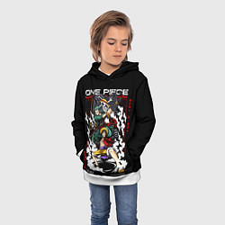 Толстовка-худи детская МУГИВАРА ЛУФФИ И ЗОРО Ван Пис, цвет: 3D-белый — фото 2