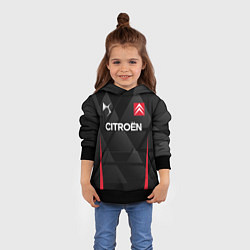 Толстовка-худи детская Citroen Треугольники, цвет: 3D-черный — фото 2