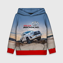 Толстовка-худи детская Toyota Hilux Rogue Off-road vehicle Тойота - прохо, цвет: 3D-красный