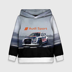 Толстовка-худи детская Ауди Спорт Гоночная команда Audi sport Racing team, цвет: 3D-белый