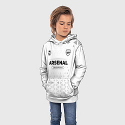 Толстовка-худи детская Arsenal Champions Униформа, цвет: 3D-белый — фото 2