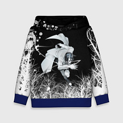 Детская толстовка Белый Неон над лесом White Neon