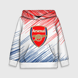 Толстовка-худи детская Арсенал arsenal logo, цвет: 3D-белый
