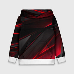 Толстовка-худи детская Красно-черный фон, цвет: 3D-белый