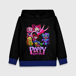 Толстовка-худи детская POPPY PLAYTIME chapter 2 персонажи игры, цвет: 3D-синий