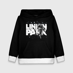 Толстовка-худи детская Linkin Park логотип с фото, цвет: 3D-белый