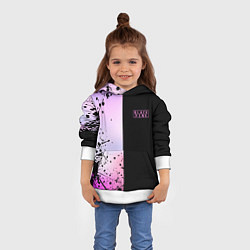 Толстовка-худи детская BLACKPINK HALF COLORS, цвет: 3D-белый — фото 2