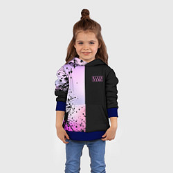 Толстовка-худи детская BLACKPINK HALF COLORS, цвет: 3D-синий — фото 2