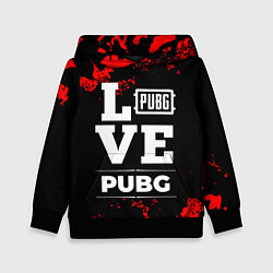 Толстовка-худи детская PUBG Love Классика, цвет: 3D-черный