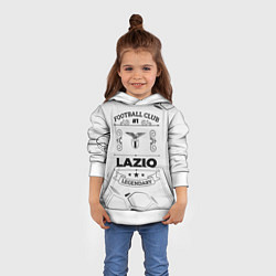 Толстовка-худи детская Lazio Football Club Number 1 Legendary, цвет: 3D-белый — фото 2