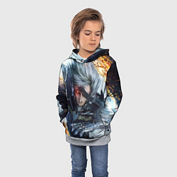 Толстовка-худи детская Metal Gear Rising: Revengeance, цвет: 3D-меланж — фото 2