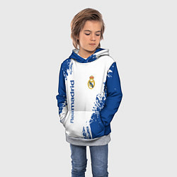 Толстовка-худи детская Реал Мадрид краска, цвет: 3D-меланж — фото 2