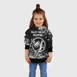 Толстовка-худи детская Bullet For My Valentine - КОТ - Арт, цвет: 3D-черный — фото 2