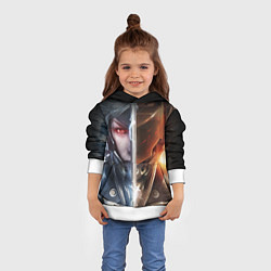 Толстовка-худи детская METAL GEAR RISING САМУРАЙ, цвет: 3D-белый — фото 2