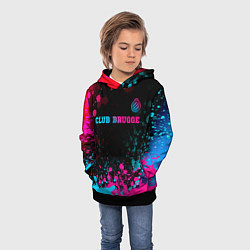 Толстовка-худи детская Club Brugge Neon Gradient - FS, цвет: 3D-черный — фото 2