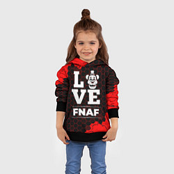Толстовка-худи детская FNAF Love Классика, цвет: 3D-черный — фото 2