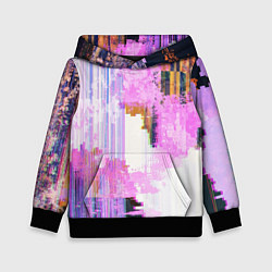 Толстовка-худи детская Glitch art Fashion trend, цвет: 3D-черный