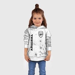 Толстовка-худи детская Arsenal Sport на светлом фоне, цвет: 3D-белый — фото 2
