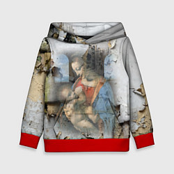 Толстовка-худи детская Мадонна Литта Леонардо да Винчи Post-art, цвет: 3D-красный