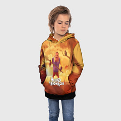 Толстовка-худи детская Hello Neighbor Привет сосед Сосед с лопатой, цвет: 3D-черный — фото 2