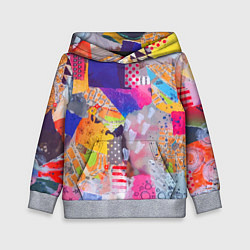 Толстовка-худи детская Patchwork quilt Fashion trend, цвет: 3D-меланж
