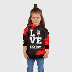 Толстовка-худи детская Skyrim Love Классика, цвет: 3D-черный — фото 2