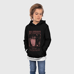 Толстовка-худи детская Sadness girl, цвет: 3D-белый — фото 2