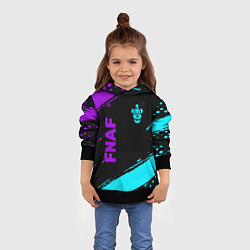 Толстовка-худи детская Фредди - neon, цвет: 3D-черный — фото 2