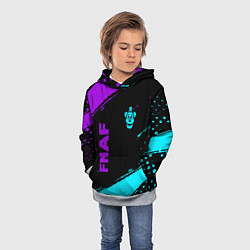 Толстовка-худи детская Фредди - neon, цвет: 3D-меланж — фото 2
