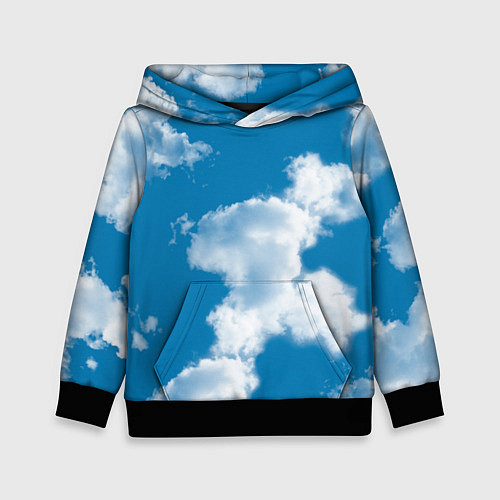 Детская толстовка Небо в облаках / 3D-Черный – фото 1