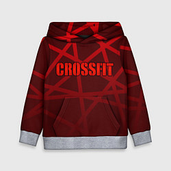 Толстовка-худи детская CROSSFIT - КРАСНЫЕ ЛИНИИ, цвет: 3D-меланж