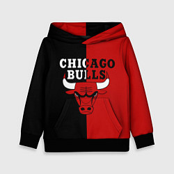 Толстовка-худи детская Чикаго Буллз black & red, цвет: 3D-черный