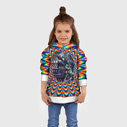 Толстовка-худи детская Психоделика - античная иллюзия, цвет: 3D-белый — фото 2