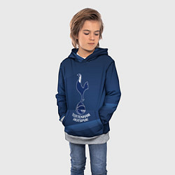 Толстовка-худи детская Tottenham hotspur Синяя абстракция, цвет: 3D-меланж — фото 2