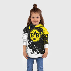 Толстовка-худи детская Borussia Краска, цвет: 3D-белый — фото 2