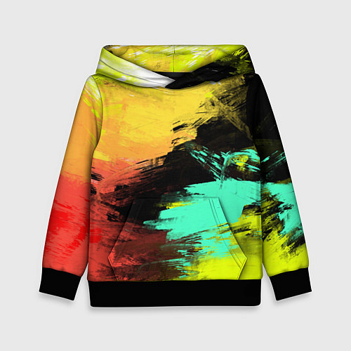 Детская толстовка Яркий красочный гранж / 3D-Черный – фото 1