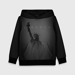 Толстовка-худи детская LIBERTY - СТАТУЯ СВОБОДЫ, цвет: 3D-черный