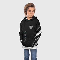 Толстовка-худи детская Land rover Абстракция, цвет: 3D-белый — фото 2