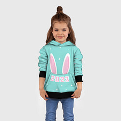 Толстовка-худи детская Символ 2023 года, цвет: 3D-черный — фото 2